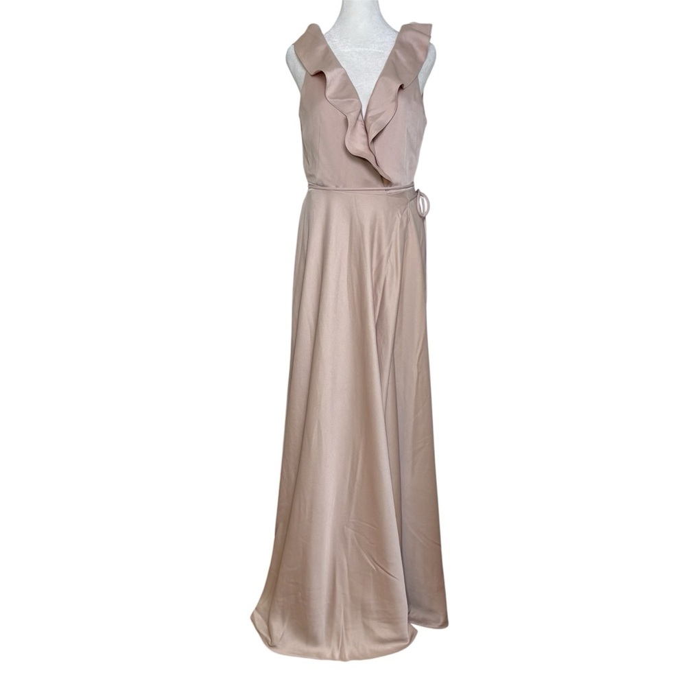 NWT BHLDN Sachin & Babi Tansy Satin Charmeuse Maxi Dress Pink Nude Blush Size 6 - Picture 16 of 16